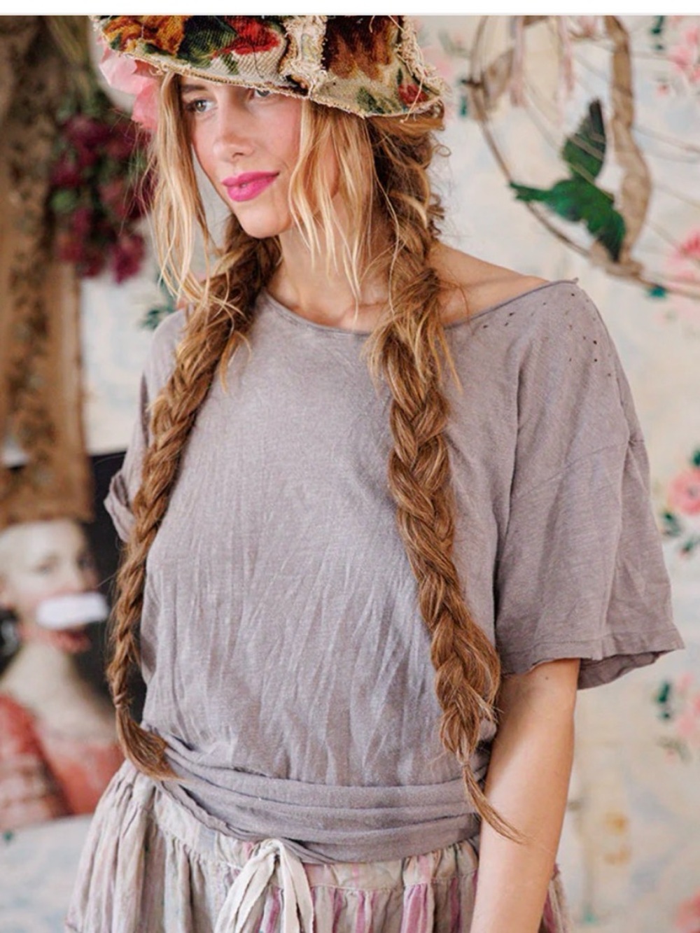 Magnolia Pearl NWT Moss Grey Tshirt